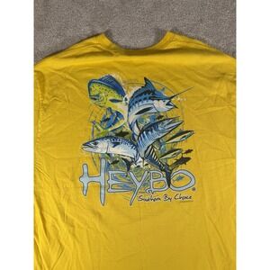 HEYBO‎ Long Sleeve T Shirt Mens XL Fish Graphic Print Boating Fishing Outdoor